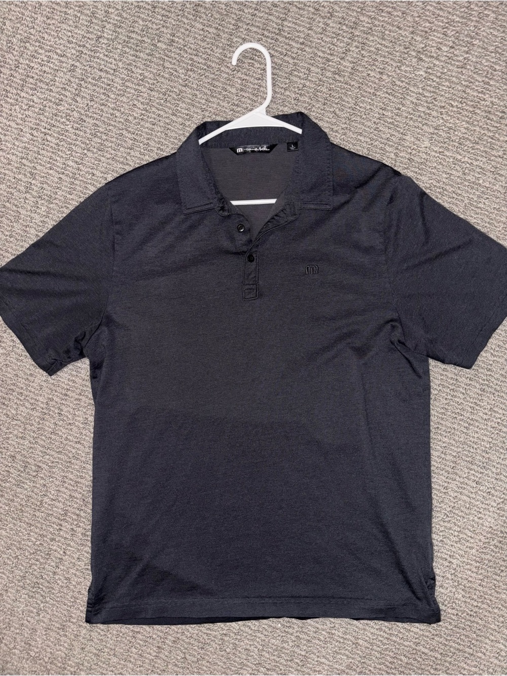 Travis Mathew Black Men's Polo